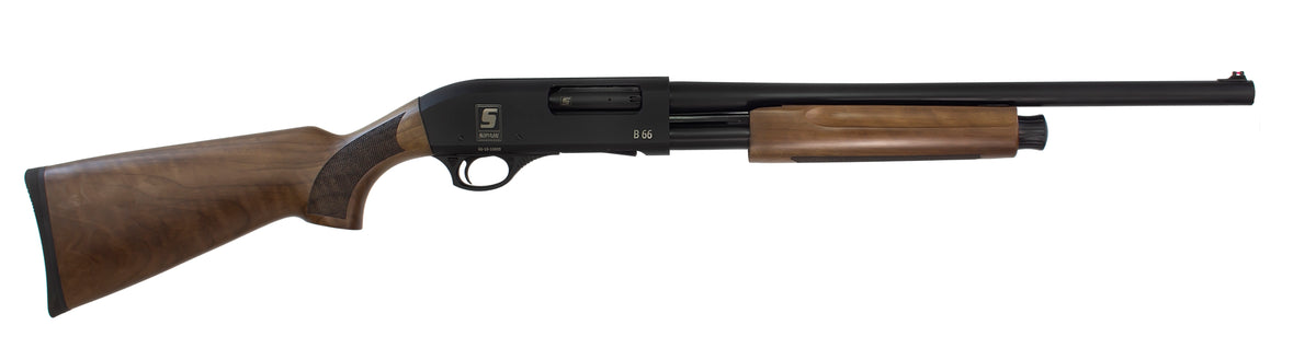 Sipahi B66 Wood 18" Walnut Short Pump Action Shotgun | 12 Gauge