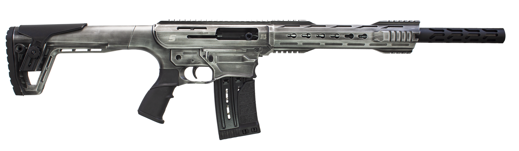 Sipahi AR 12 & BA812 Rusty Silver AR Semi Auto Shotgun | 18" Barrel 12 Gauge