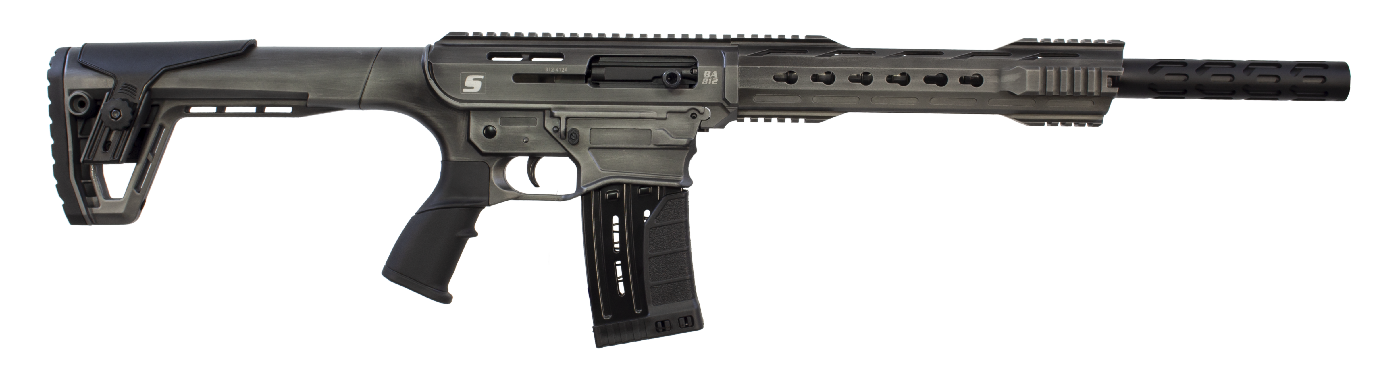 Sipahi AR 12 & BA812 Rusty Tungsten AR Semi Auto Shotgun | 18" Barrel 12 Gauge