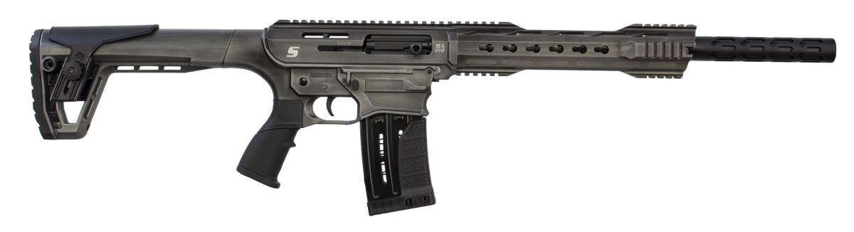 Sipahi AR 12 & BA812 Rusty Tungsten AR Semi Auto Shotgun | 18" Barrel 12 Gauge