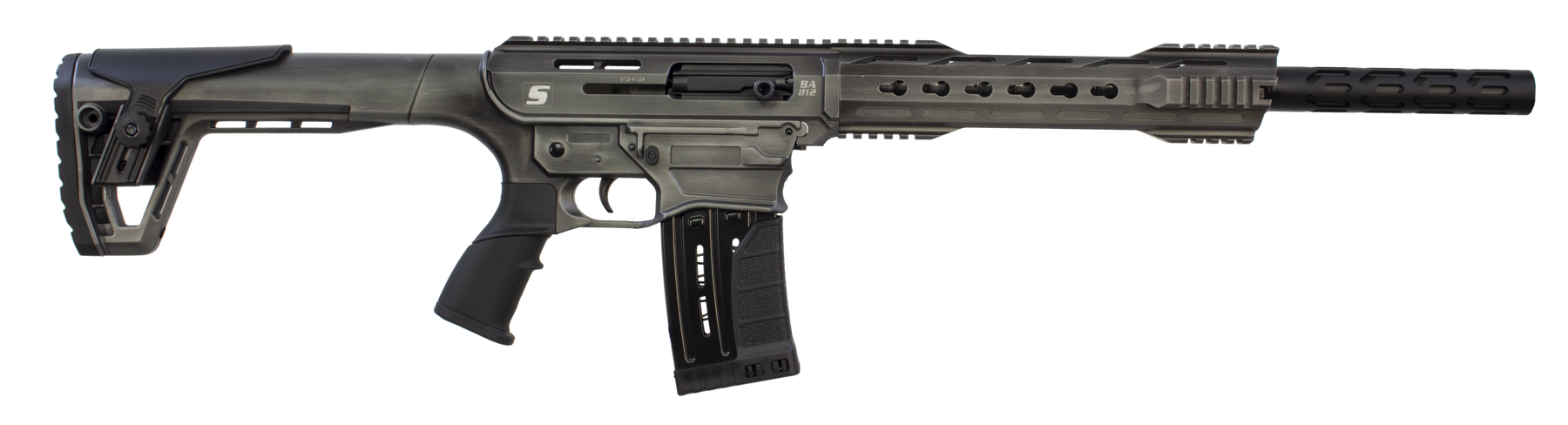 Sipahi AR 12 & BA812 Rusty Tungsten AR Semi Auto Shotgun | 18" Barrel 12 Gauge