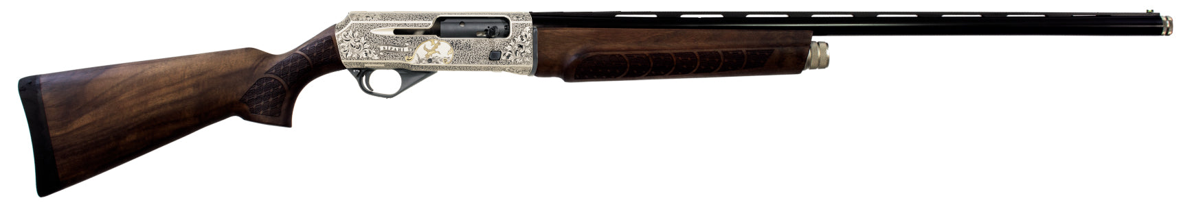 Sipahi V12 Gold Engraving Walnut Semi Auto Shotgun | 28" Barrel |