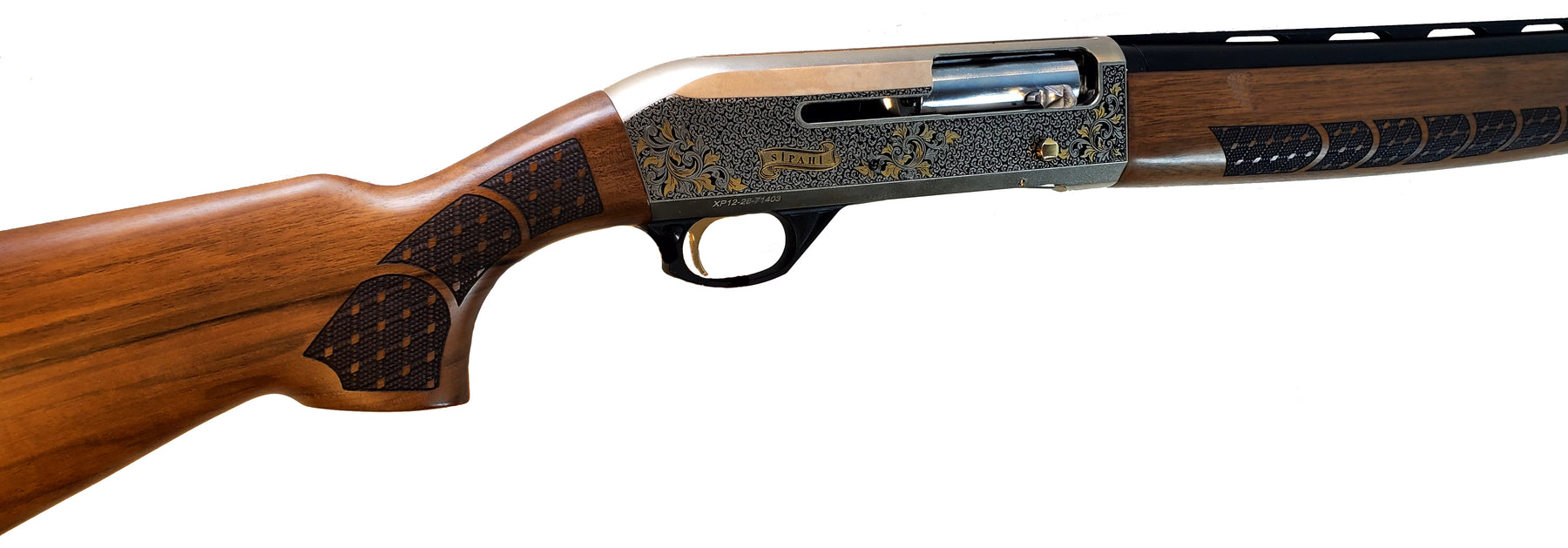 Sipahi XP12 Premium Gold Intertia & Kinectic Semi Auto Shotgun | 28" Barrel