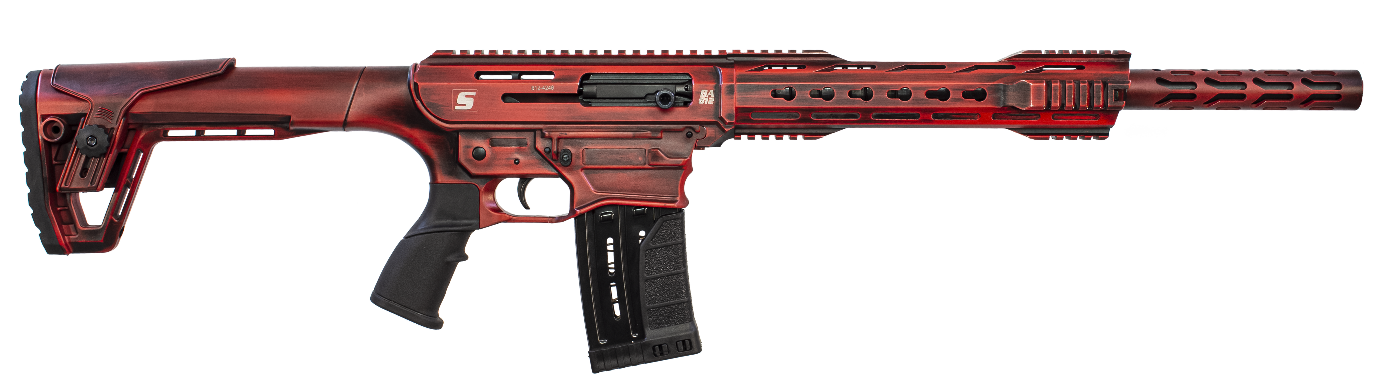 Sipahi AR 12 & BA812 Rusty Red AR Semi Auto Shotgun | 18" Barrel 12 Gauge