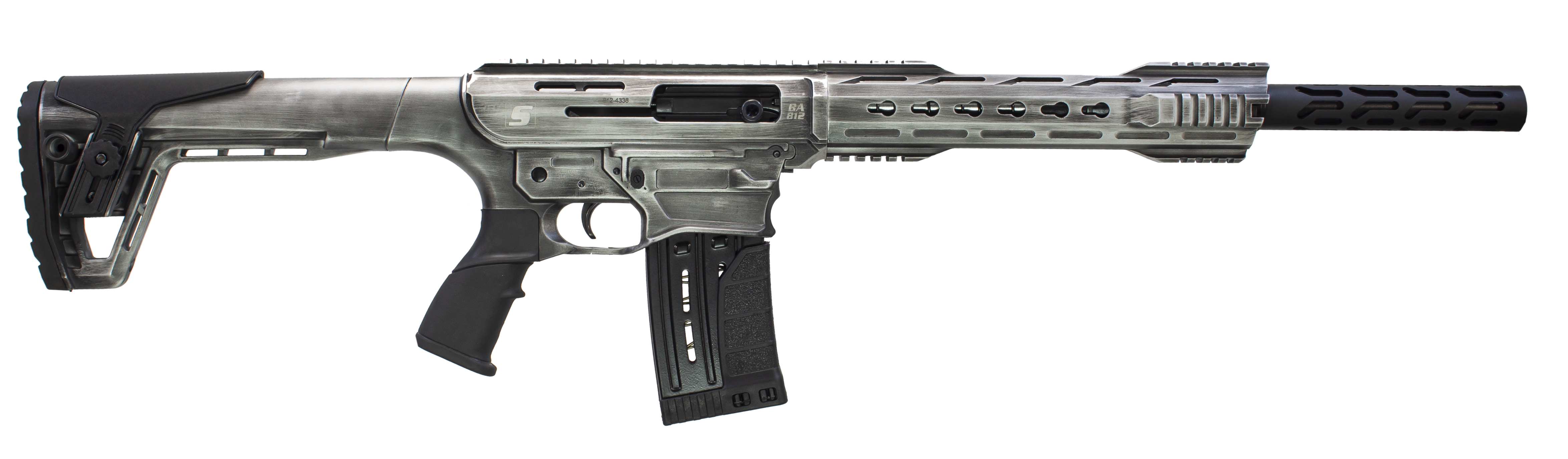 Sipahi AR 12 & BA812 Rusty Silver AR Semi Auto Shotgun | 18" Barrel 12 Gauge