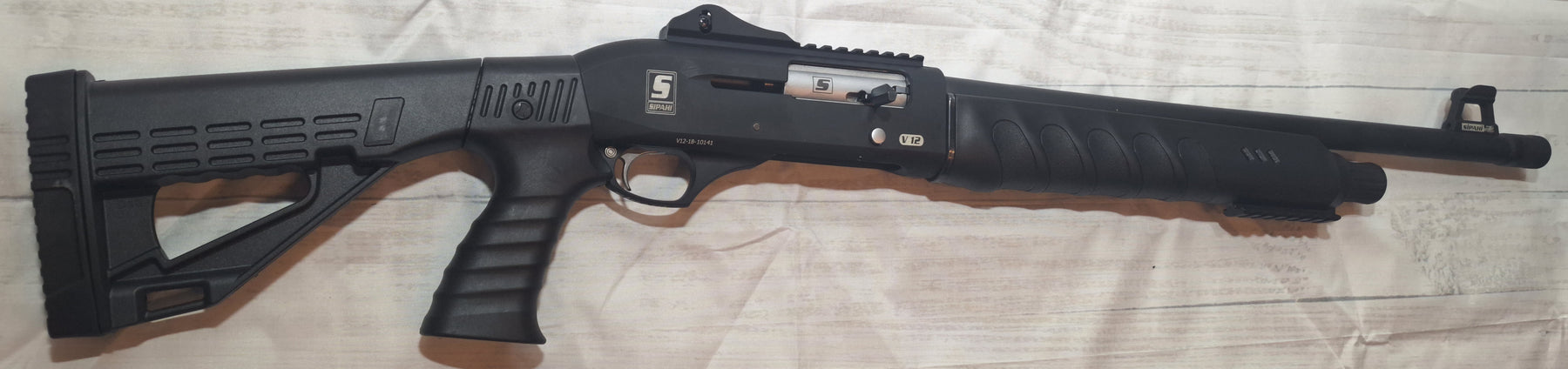 SIPAHI D12 Teleskopik Shotgun Stock and Forend with flash rail.