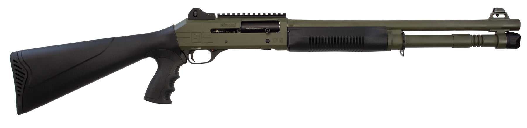 Sipahi XP12  M-POWER OD Green |  M4 Tactical | Semi Auto Shotgun | 18" Barrel